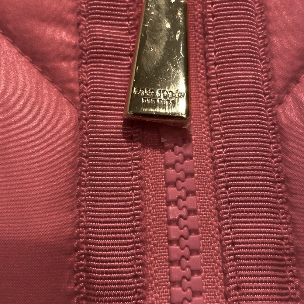 Kate Spade Pink Quilted Puffer Vest Women's Large NWT